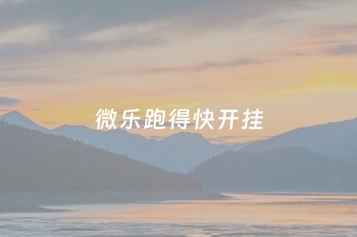 微乐跑得快开挂（微乐跑得快开挂教程）