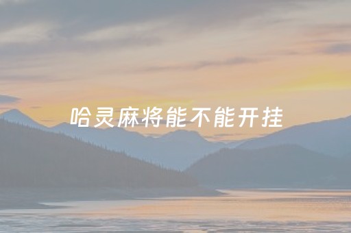 哈灵麻将能不能开挂（哈灵麻将如何开挂）