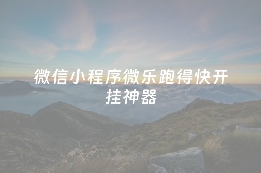 微信小程序微乐跑得快开挂神器（微乐跑得快开挂安装）