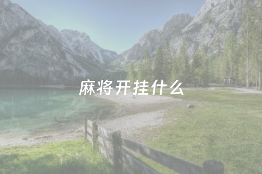 麻将开挂什么（麻将开挂什么最好）