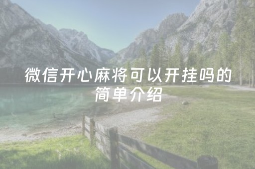 微信开心麻将可以开挂吗的简单介绍（微信里开心麻将能开挂吗）