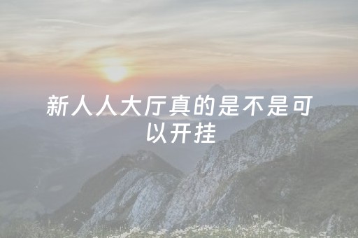 新人人大厅真的是不是可以开挂（新人大礼包网站）