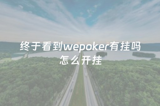 终于看到wepoker有挂吗怎么开挂（wepoker是不是有挂）