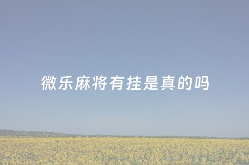 微乐麻将有挂是真的吗（微乐麻将有挂是真的 怎么看）