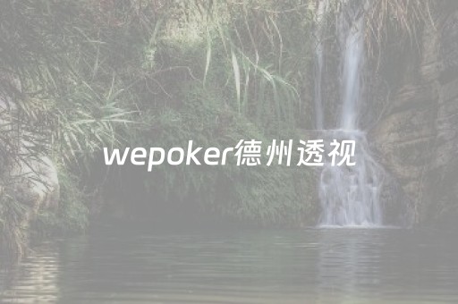 wepoker德州透视（安卓wepoker德州透视挂）