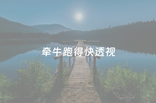 牵牛跑得快透视（牵手跑得快秘籍）