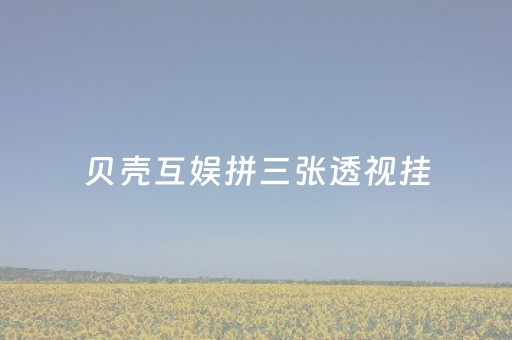 贝壳互娱拼三张透视挂（贝壳互娱厅拼三张透视）