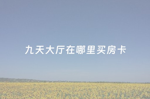 九天大厅在哪里买房卡（九天大厅官网）