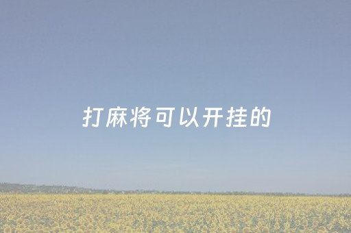 打麻将可以开挂的（打麻将可以开挂的）