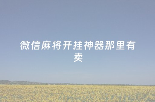 微信麻将开挂神器那里有卖（微信麻将有没有开挂的）