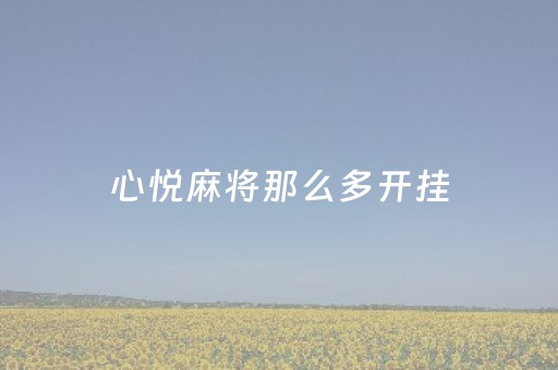 心悦麻将那么多开挂（心悦麻将开挂神器）