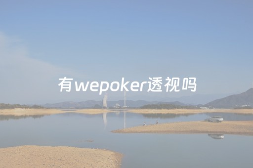 有wepoker透视吗（wepoker透视挂方法）