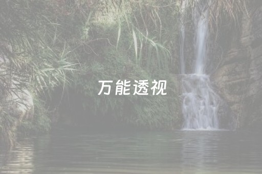 万能透视（什么可以透视）