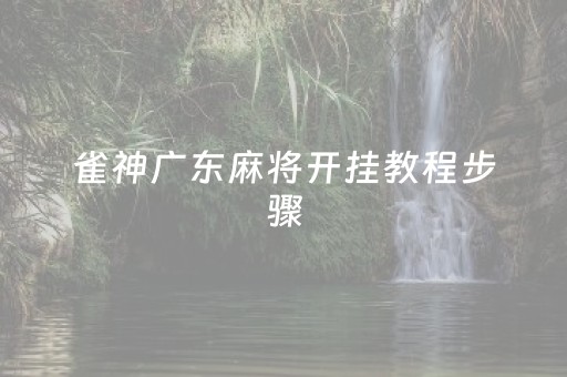 雀神广东麻将开挂教程步骤（雀神广东麻将开挂方法）