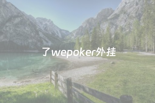 了wepoker外挂（wepoker开挂功能）