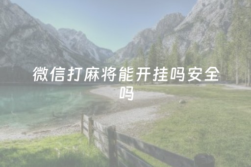 微信打麻将能开挂吗安全吗（微信打麻将有没有开挂）