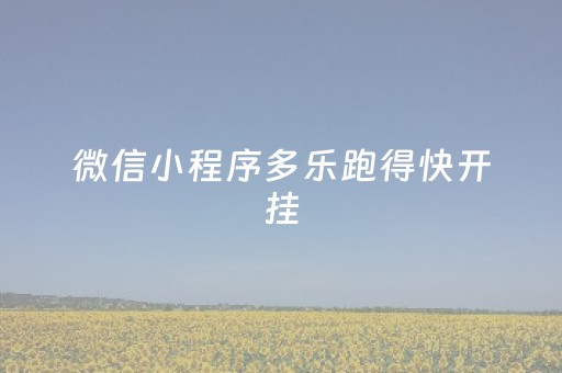 微信小程序多乐跑得快开挂（手机小程序多乐跑得快开挂）