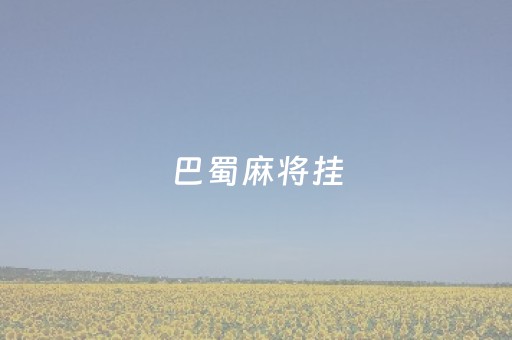 巴蜀麻将挂（四川巴蜀麻将安装）