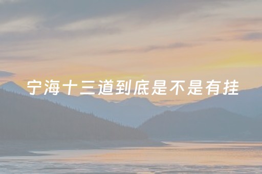 宁海十三道到底是不是有挂（宁海113b）