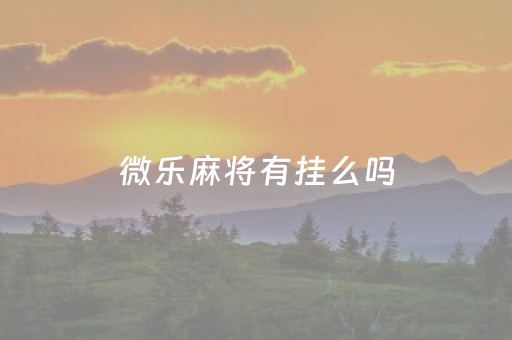 微乐麻将有挂么吗（微乐麻将有挂么 神器）