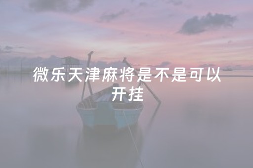 微乐天津麻将是不是可以开挂（微乐天津麻将到底有没有挂）