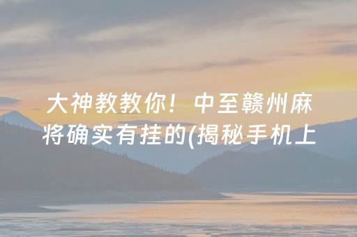 给大家科普一下！开心泉州麻将为什么一直输(软件只赢不输)