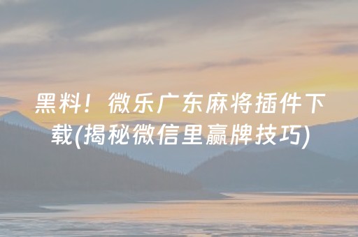 关于！什么麻将app有新手教程(有输赢规律吗)