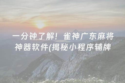 介绍十款！微信雀神广东麻将小程序修改器(助赢神器购买)