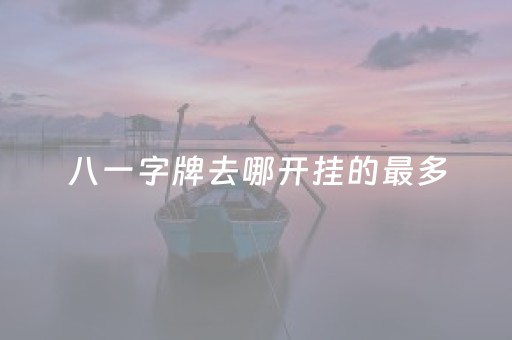 八一字牌去哪开挂的最多（八一字牌v3）