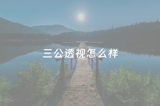 三公透视怎么样（三公透视怎么样好用吗）