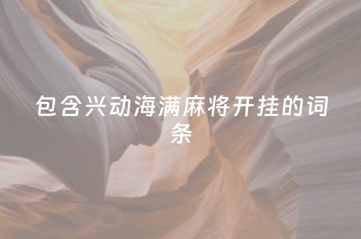 包含兴动海满麻将开挂的词条