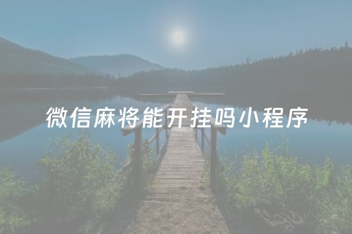 微信麻将能开挂吗小程序（微信麻将可以开挂吗?）