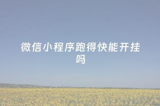 微信小程序跑得快能开挂吗（微信小程序玩跑得快有挂吗）