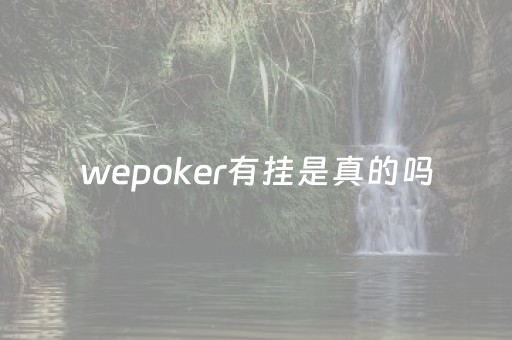 wepoker有挂是真的吗（wepokerplus有没有挂）