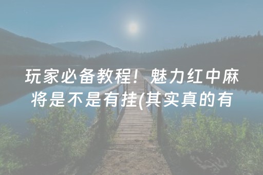 玩家必备教程！魅力红中麻将是不是有挂(其实真的有挂)