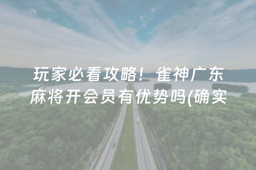 玩家必看攻略！雀神广东麻将开会员有优势吗(确实真的有挂)