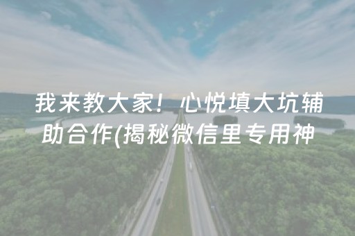 我来教大家！心悦填大坑辅助合作(揭秘微信里专用神器)