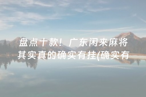 盘点十款！广东闲来麻将其实真的确实有挂(确实有挂吗)