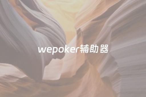 wepoker辅助器（wepoker辅助器免费）