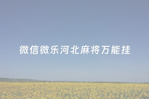 微信微乐河北麻将万能挂（微信微乐河北麻将万能挂免费版）