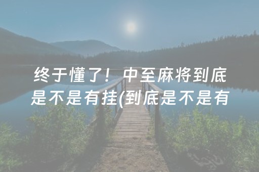 终于懂了！中至麻将到底是不是有挂(到底是不是有挂)