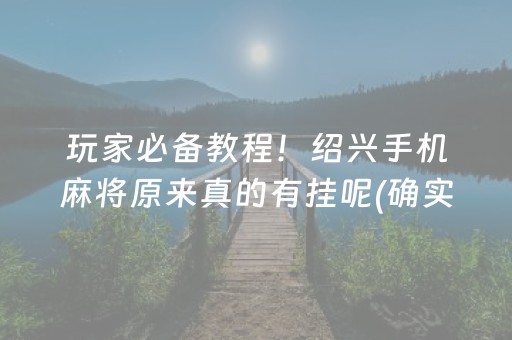 玩家必备教程！绍兴手机麻将原来真的有挂呢(确实是有挂的)