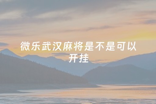 微乐武汉麻将是不是可以开挂（微乐湖北麻将主播兑换码）