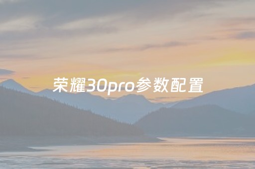 荣耀30pro参数配置（荣耀30pro参数配置详细刷新率）