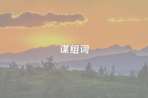 谋组词（谋组词两字）