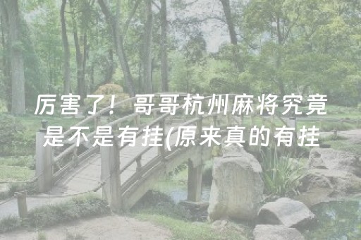 厉害了！哥哥杭州麻将究竟是不是有挂(原来真的有挂)