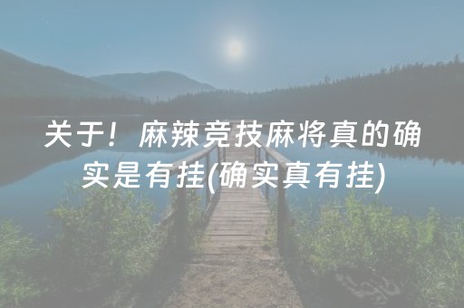 关于！麻辣竞技麻将真的确实是有挂(确实真有挂)