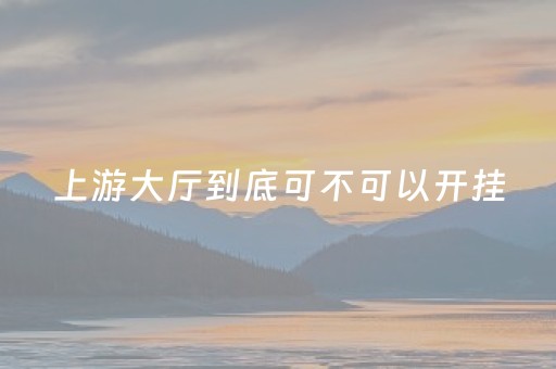 上游大厅到底可不可以开挂（谁知道上游大厅有没有挂）