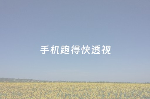 手机跑得快透视（手机跑得快透视是什么）