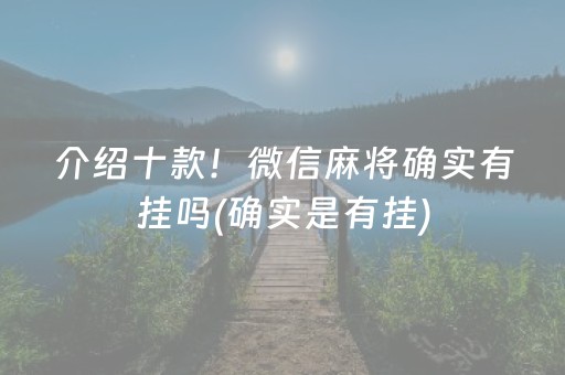 介绍十款！微信麻将确实有挂吗(确实是有挂)